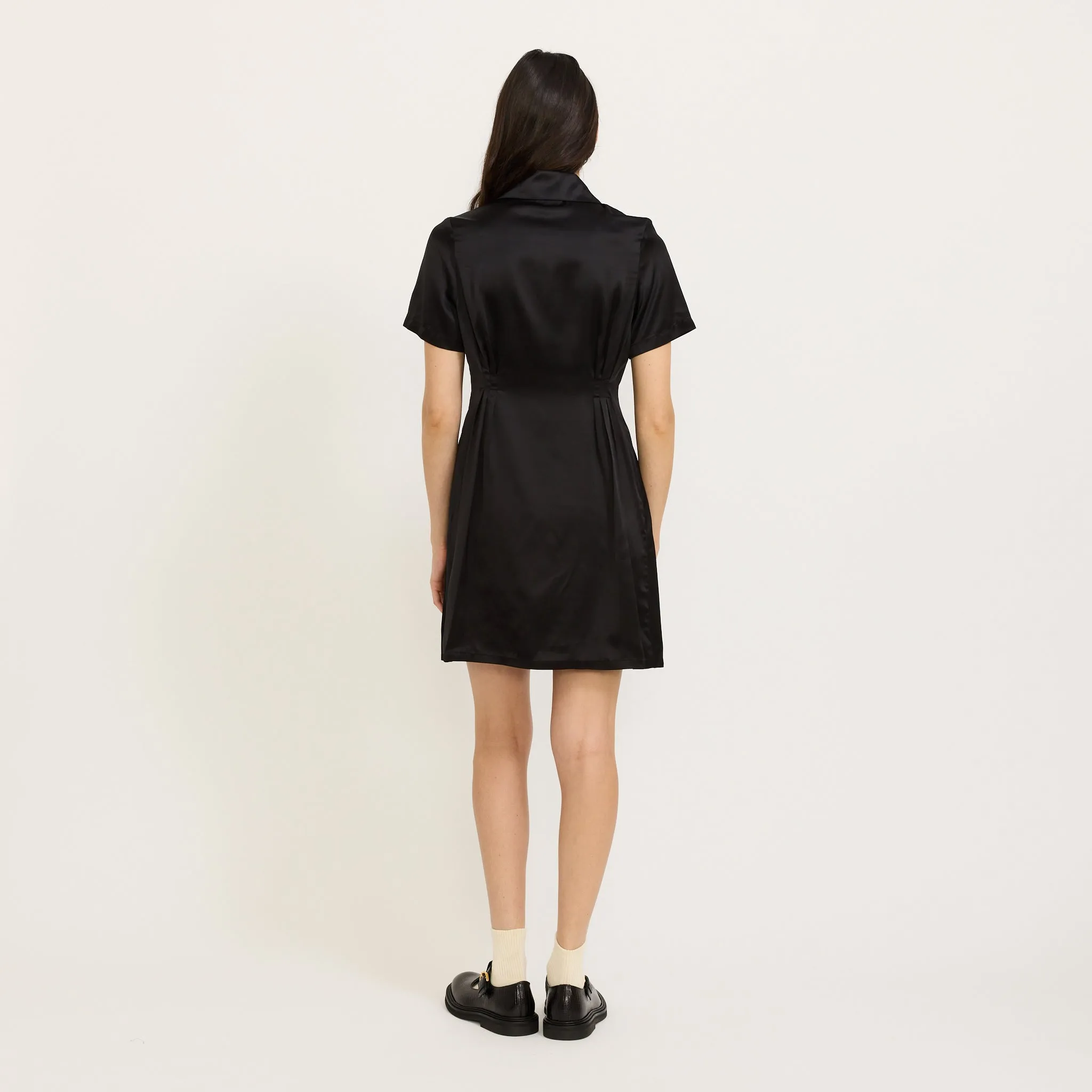 Subtle-Print Functional Fit Lilou Dress Black