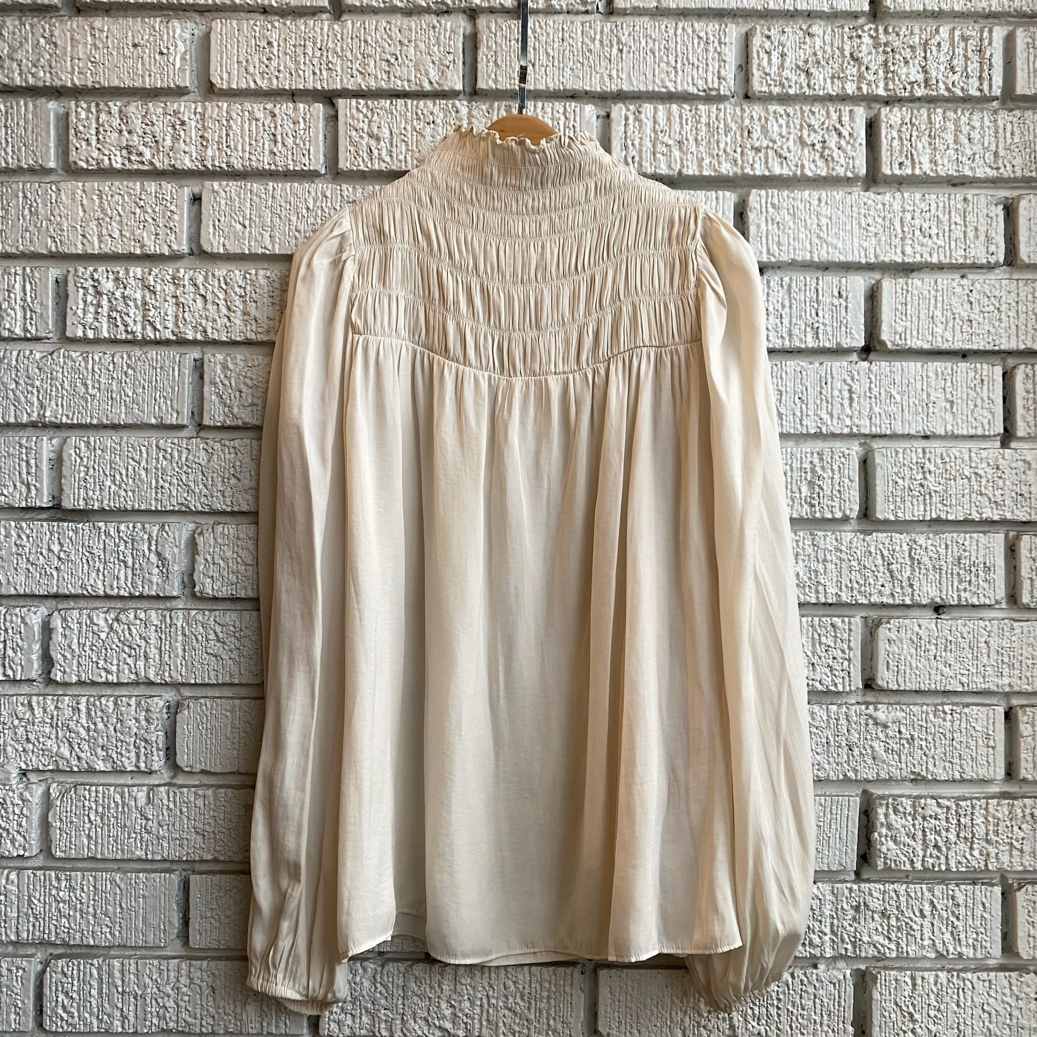 Buckled BRIGHTON Smock Neck Blouse