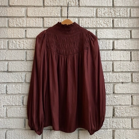 BRIGHTON Smock Neck Blouse Modernist