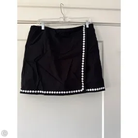 Pocket Design Leather Look Skort By Belle By Kim Gravel In Black, Size: 14