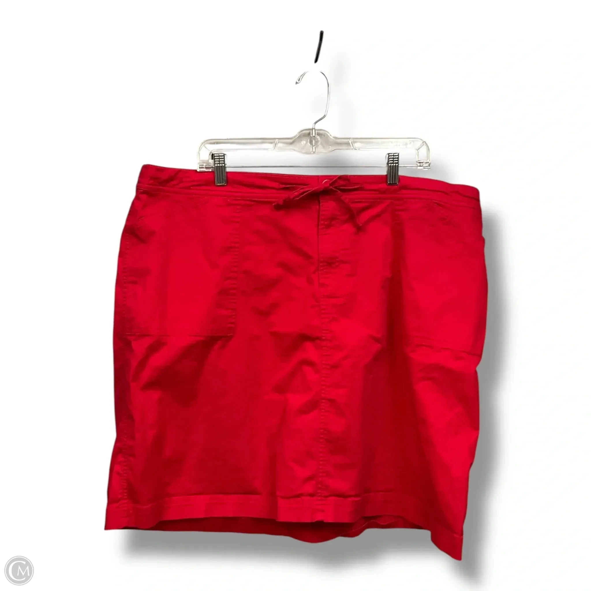 Breathable Minimalist Trim Skort By Cj Banks In Red, Size: 20