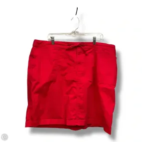 Breathable Minimalist Trim Skort By Cj Banks In Red, Size: 20