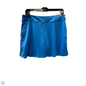 Skort By Clothes Mentor In Blue, Size: 8 Chic Fit Metallic Finish