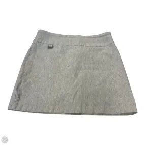 Pleated Construction Fold Over Detail Skort By Clothes Mentor In Grey, Size: Mp