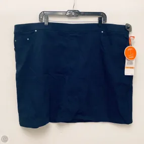 Skort By Clothes Mentor In Navy, Size: 24 Metallic Finish