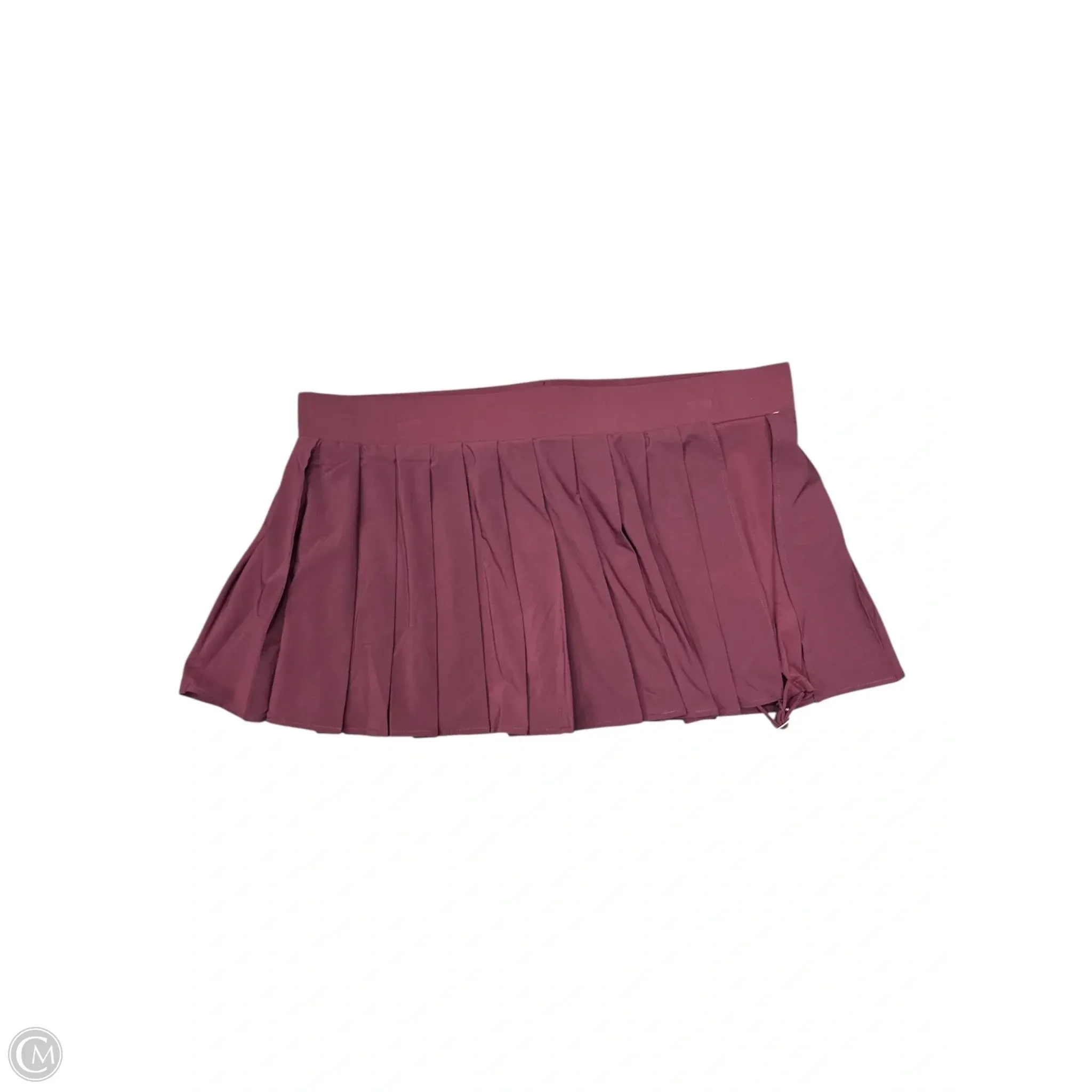 Satin feel Skort By Clothes Mentor In Red, Size: 2x