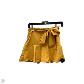 Skort By Clothes Mentor In Yellow, Size: S Anti Static Lining Corduroy texture