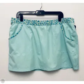 Skort By Columbia In Teal, Size: Xl Contrast Panel