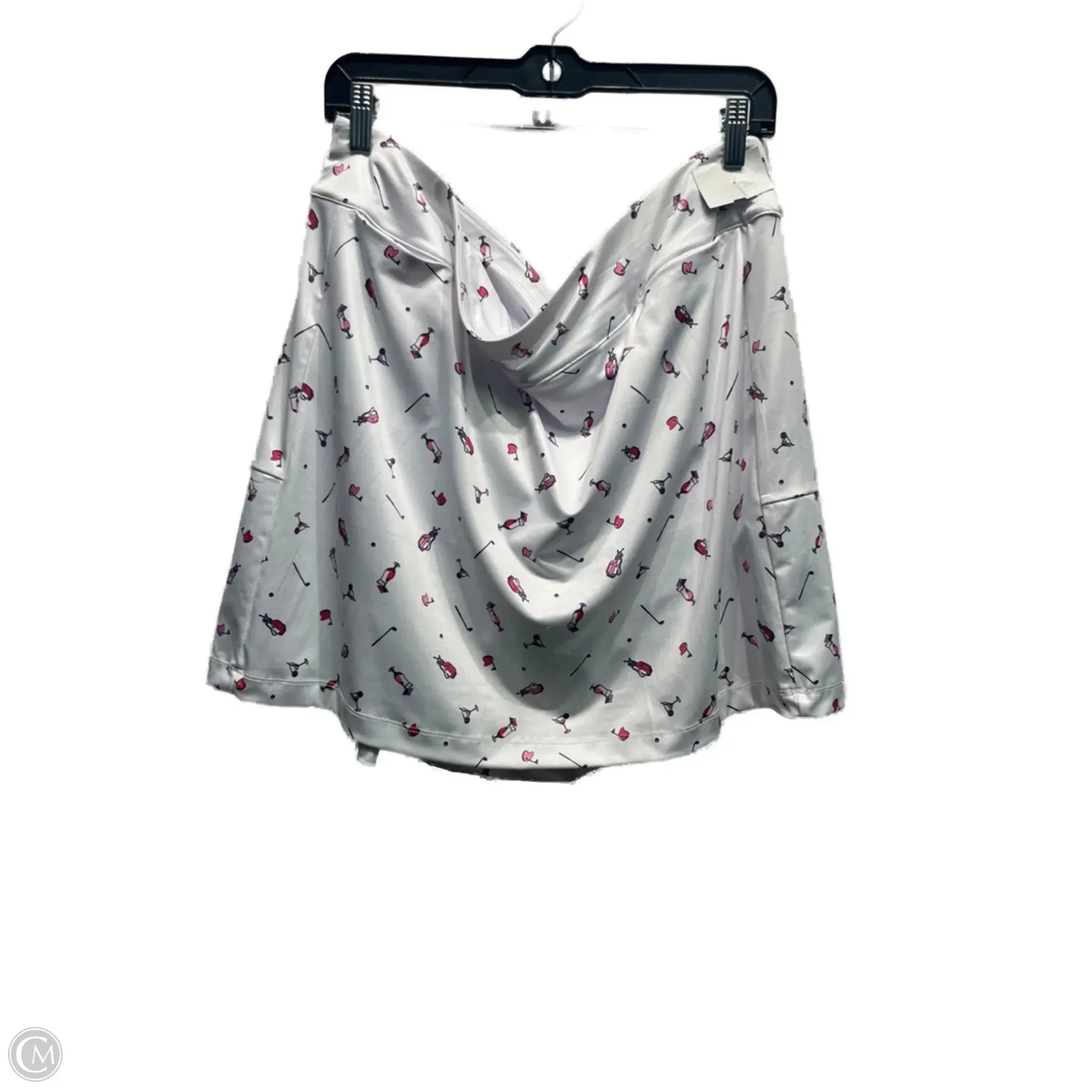 Skort By Coral Bay In Pink & White, Size: Xl Seasonal Drop Slow Fashion