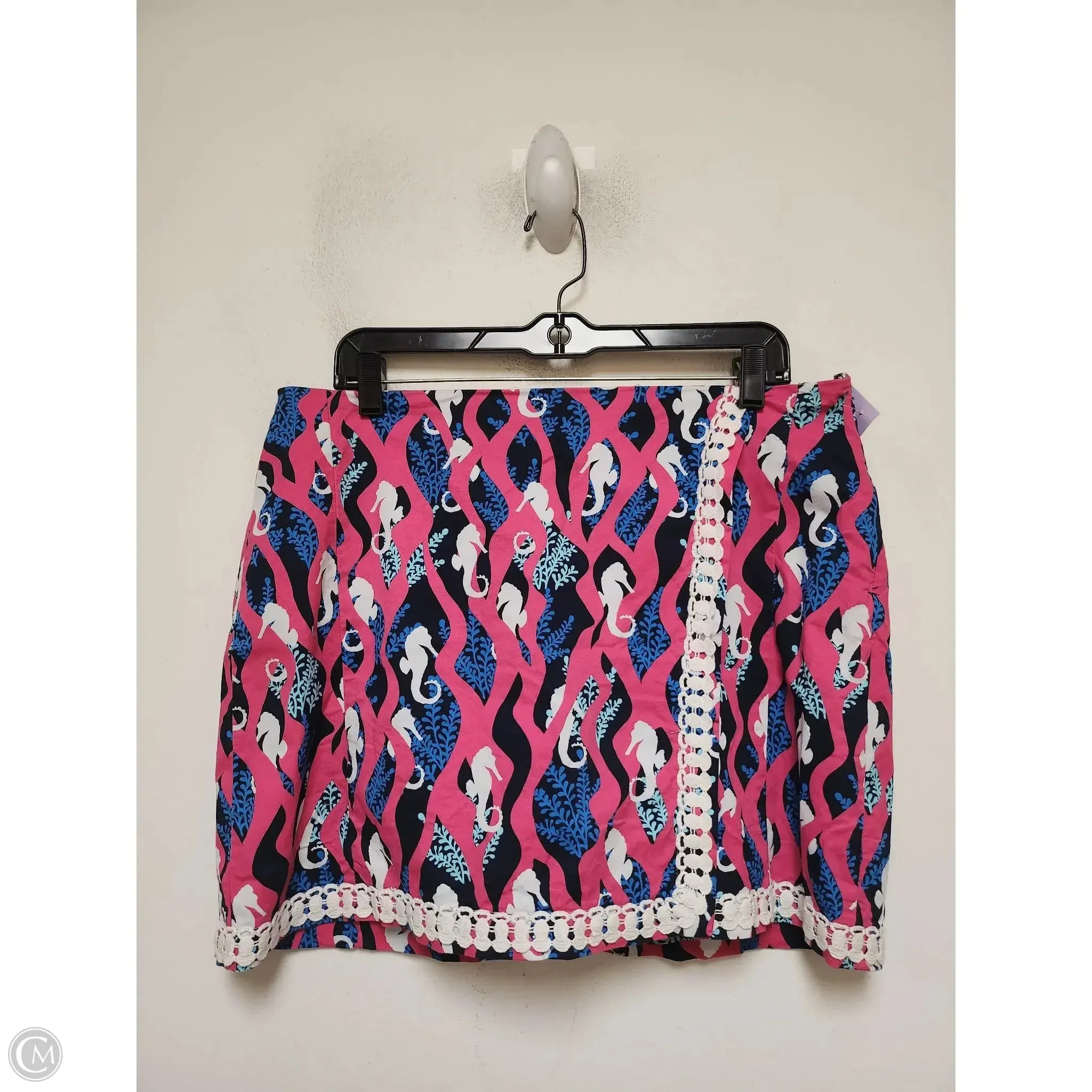 Skort By Crown And Ivy In Blue & Pink, Size: 12 Transitional Wear Cozy Tones
