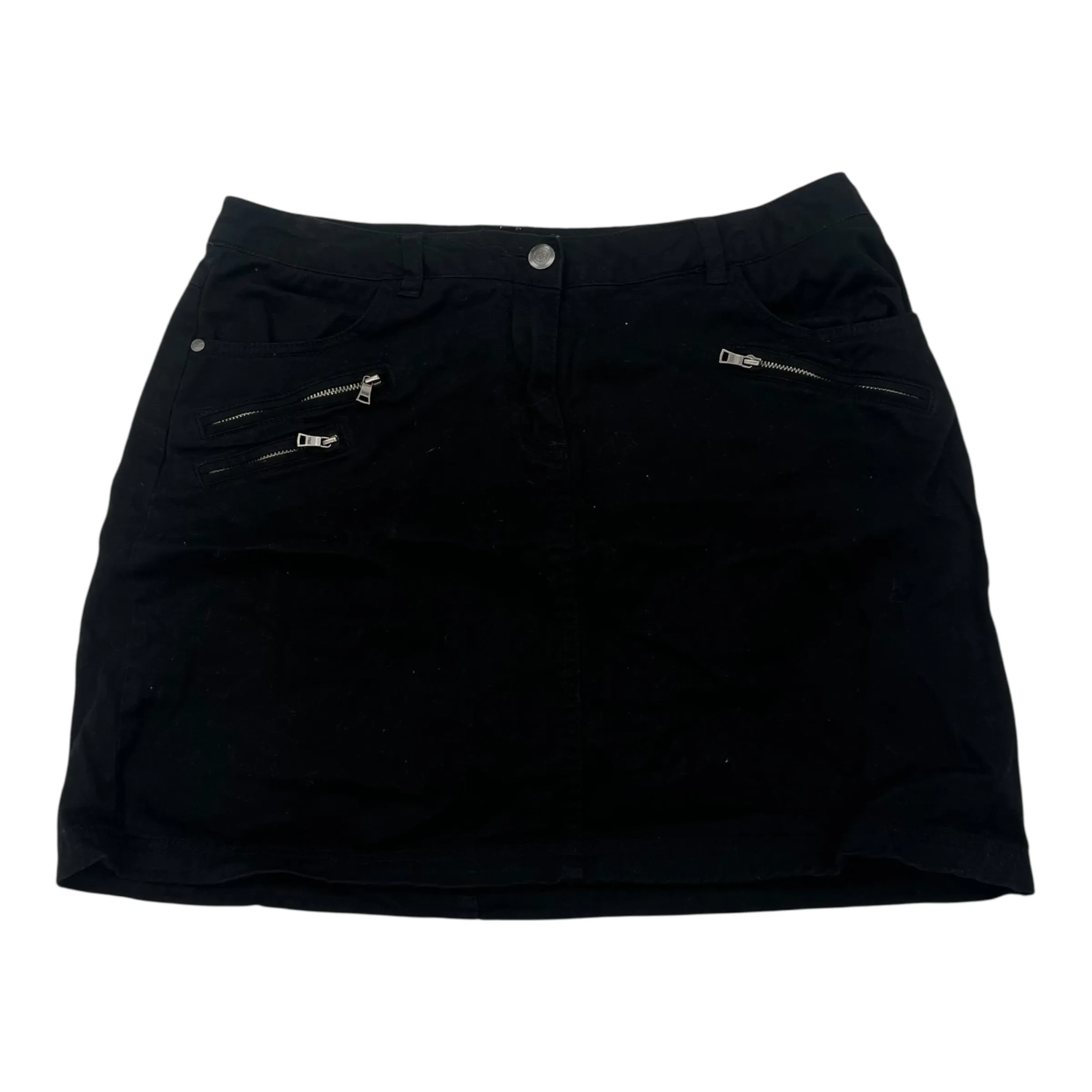Urban Fit Vibrant Touch Skort By Dressbarn In Black, Size:8