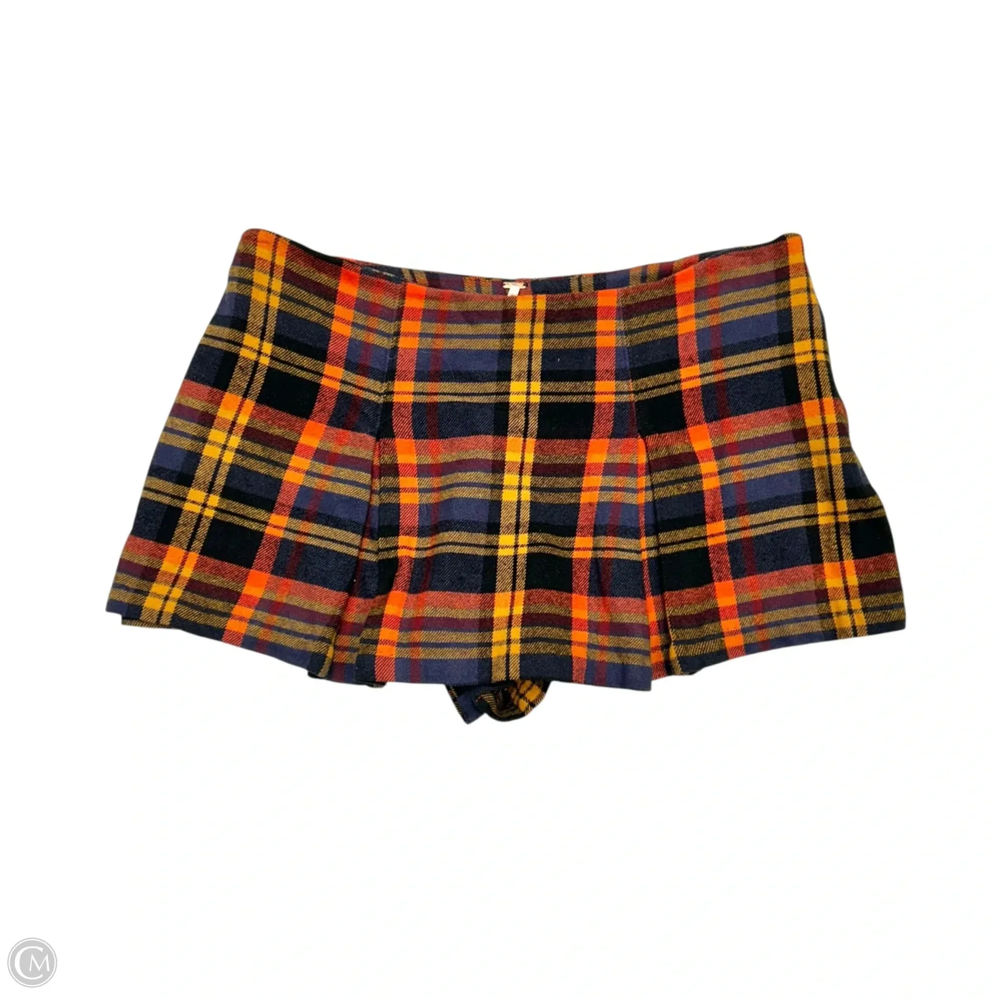 Breezy Outfit Relaxed Vibe Skort By Free People In Blue & Orange, Size: 12