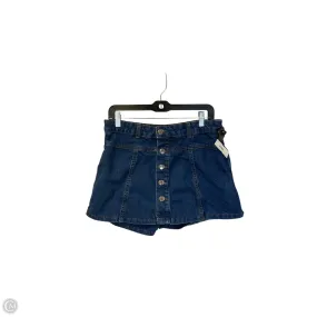 Skort By Gianni Bini In Blue Denim, Size: 8 Subtle Finish Easy Vibe