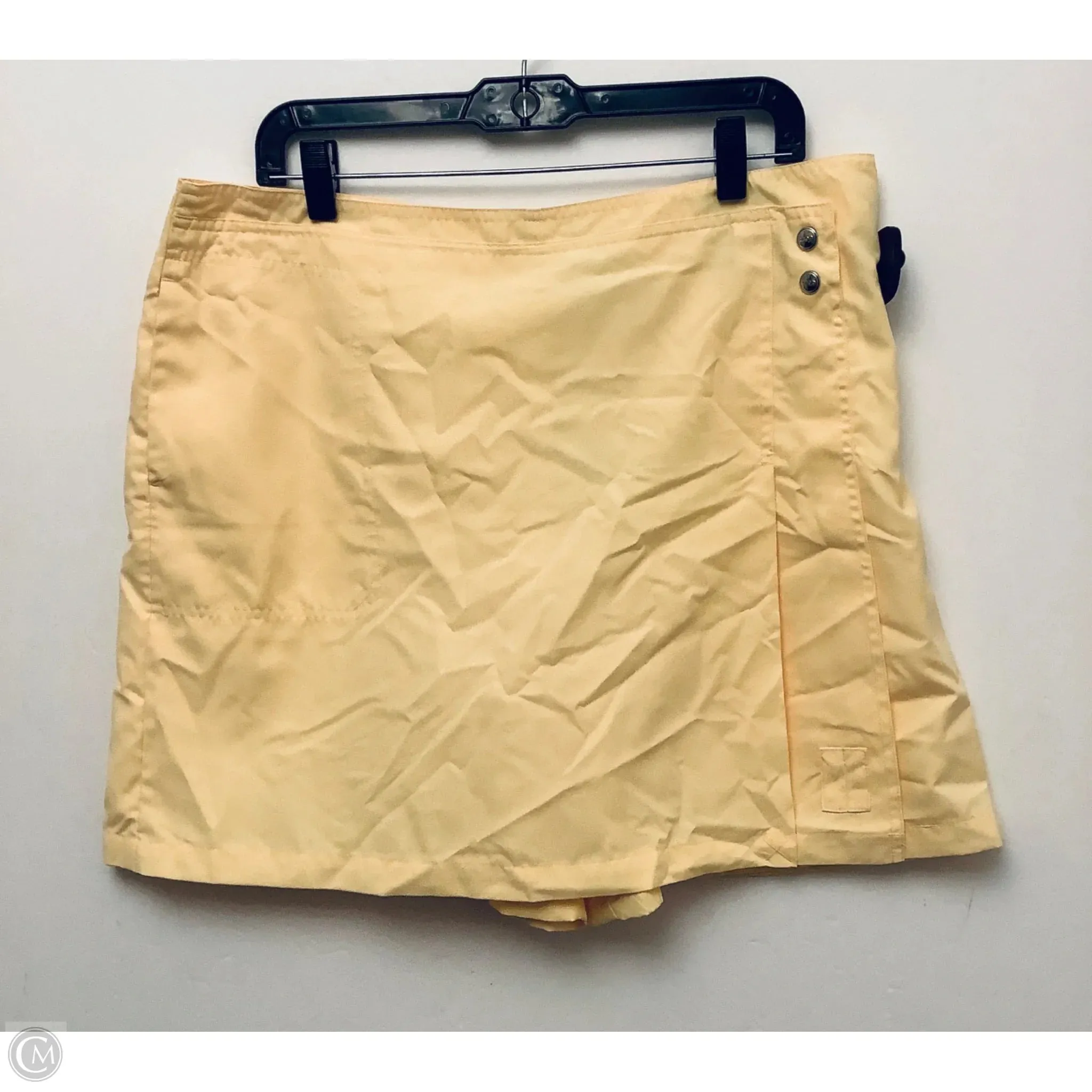 Skort By Izod In Yellow, Size: 16 Easy Fit Frayed Finish