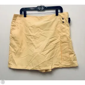 Skort By Izod In Yellow, Size: 16 Easy Fit Frayed Finish