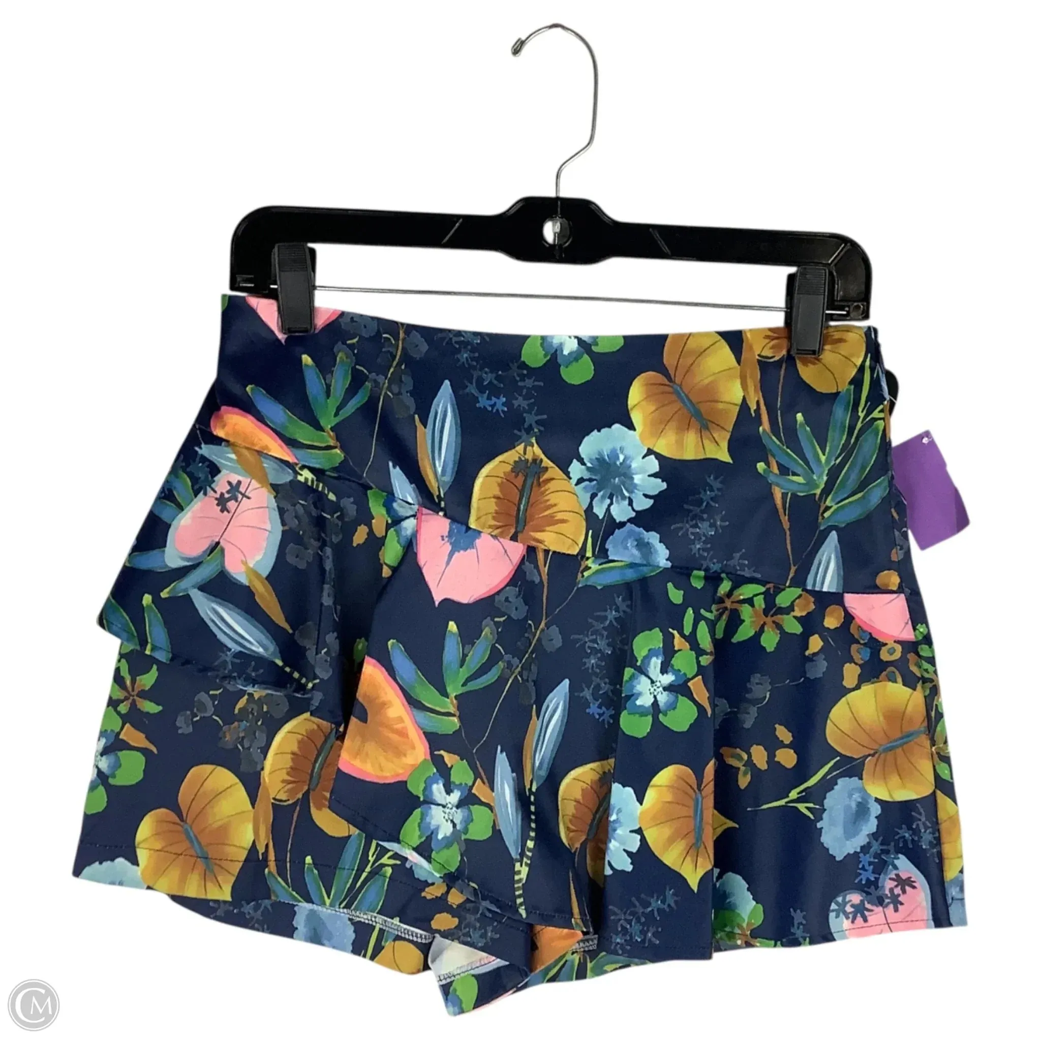 Classic Mood Easy Motion Skort By Jade In Blue & Yellow, Size: 4