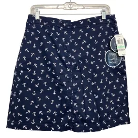 Skort By Karen Scott In Blue & White, Size:8 Water Resistant Minimal Design