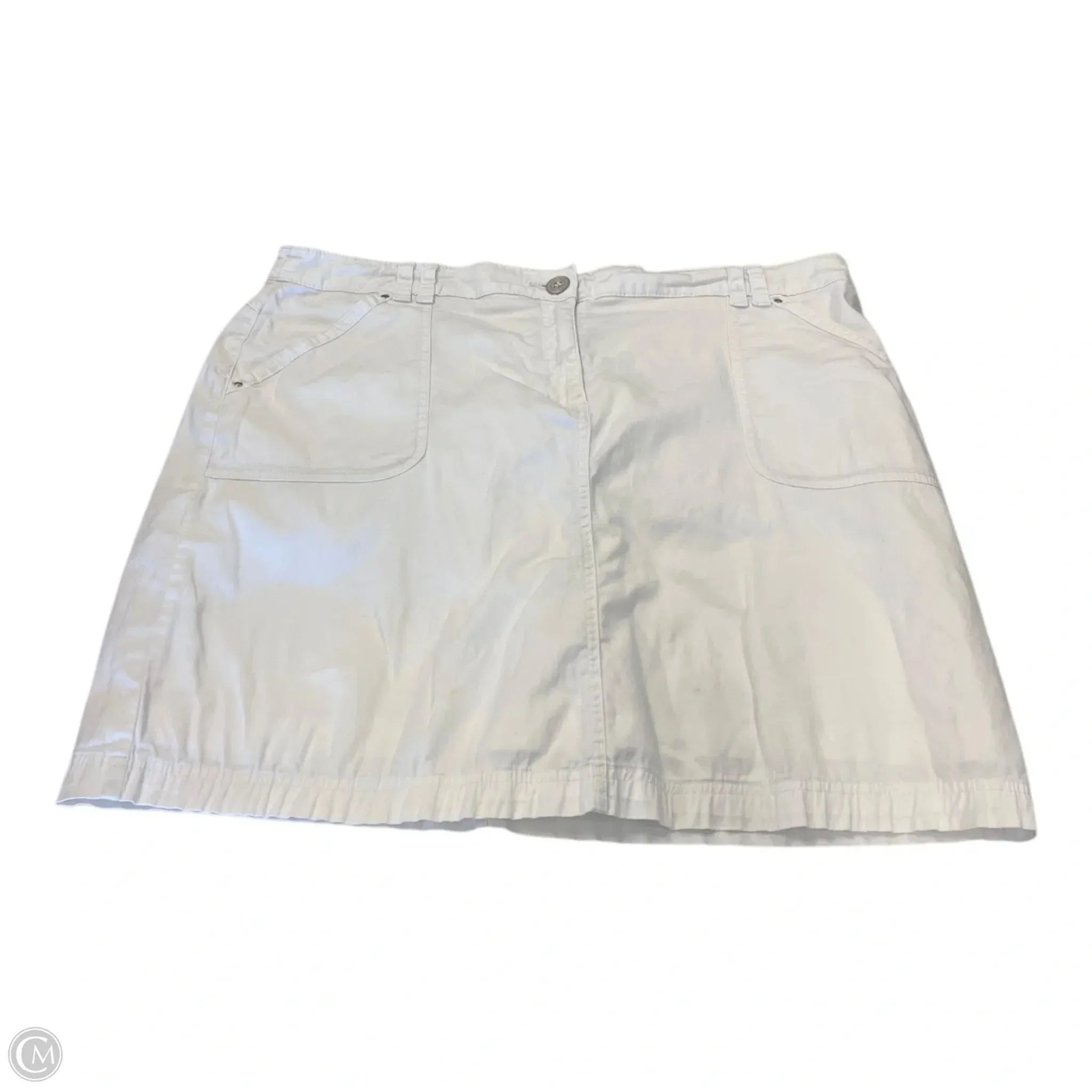 Elegant Flow Cultural Heritage Skort By Karen Scott In White, Size: Xl