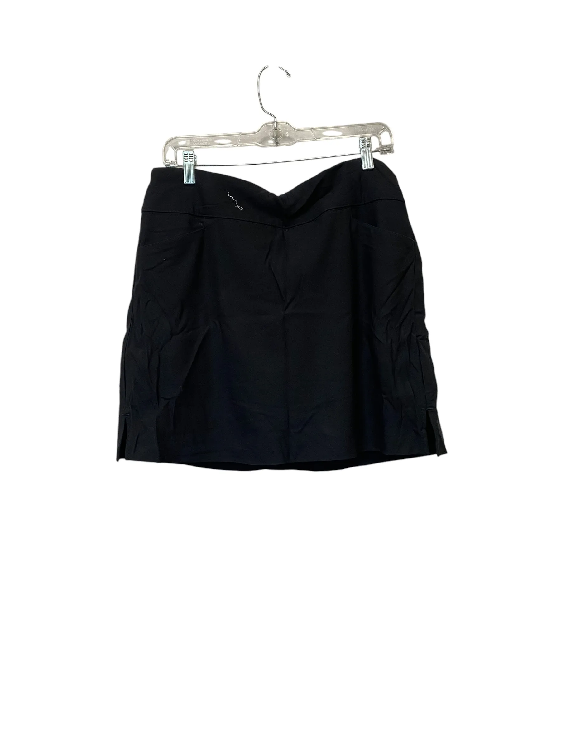 Skort By Lady Hagen In Black, Size: L flared silhouette Pleated Construction