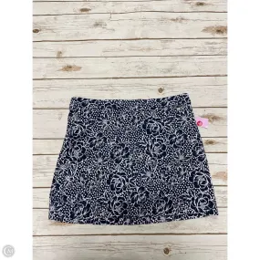 Statement Color Casual Style Skort By Rafaella In Blue & White, Size: L