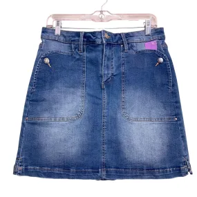 Skort By Rafaella In Blue Denim, Size:8 Crisp Finish