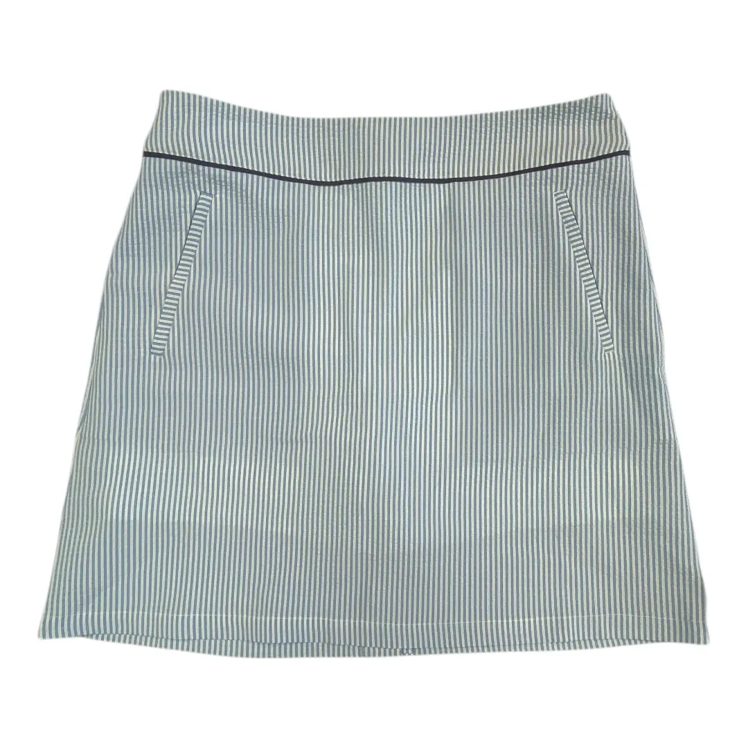 Soft Texture Vibrant Touch Skort By renwick In Striped Pattern, Size:4