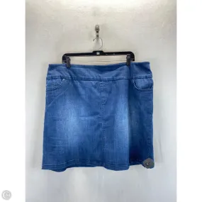 Heat Dissipating Fabric Skort By Sc & Co In Blue Denim, Size: Xxl
