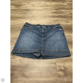 Vibrant Flow Skort By St Johns Bay In Blue Denim, Size: 18