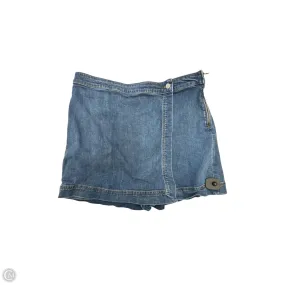 Skort By Talbots In Blue Denim, Size: 16 Pocket Design Street Edge