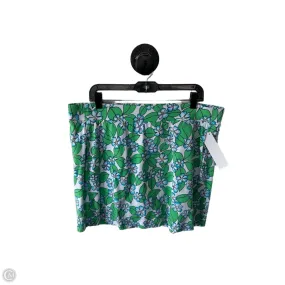 Faux Leather Resale Value Skort By Talbots In Green & White, Size: 16