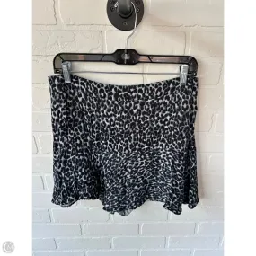 Skort By Zara In Black & Blue, Size: 12 Faux Leather Functional Detail