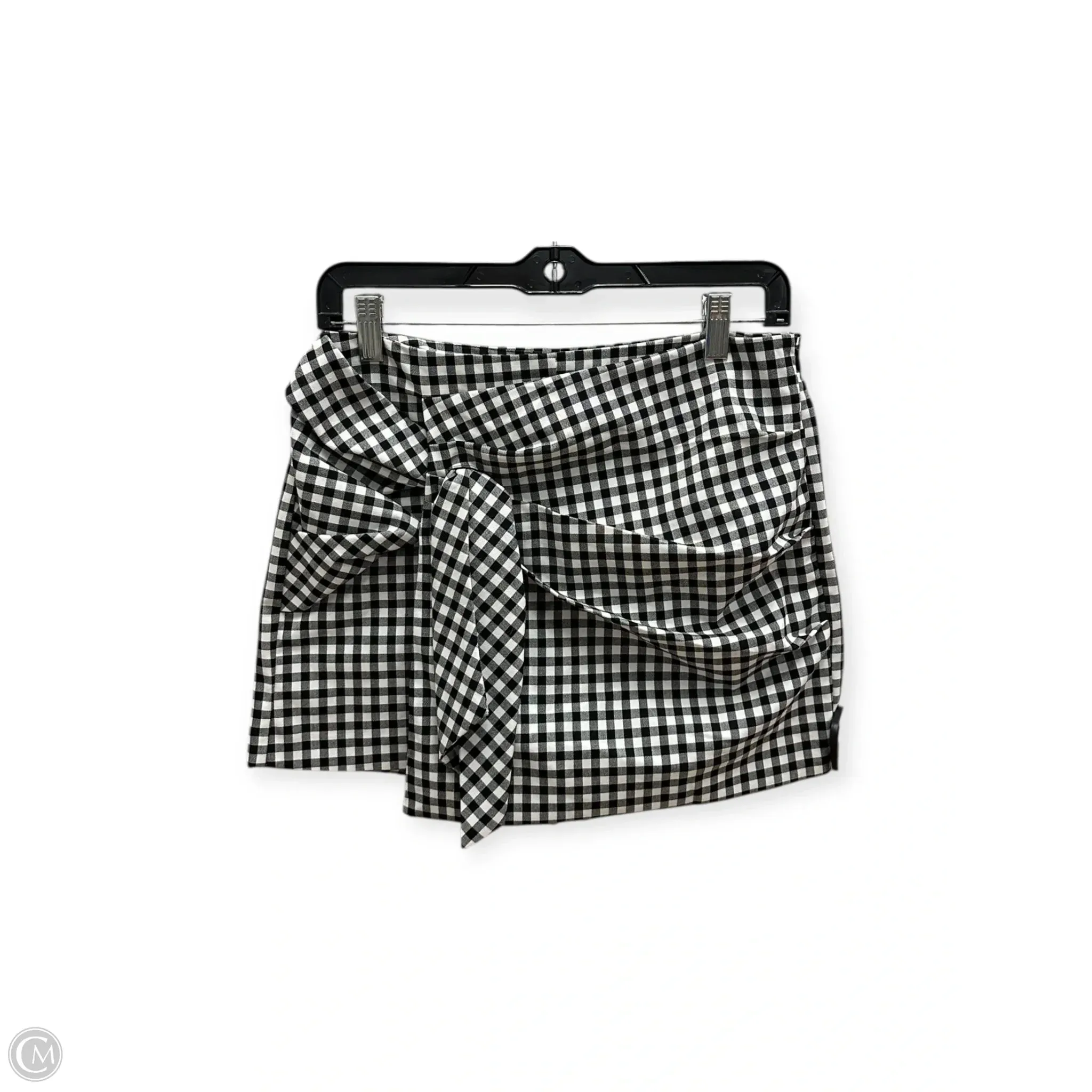 Layered Style Smart Texture Skort By Zara In Black & White, Size: M