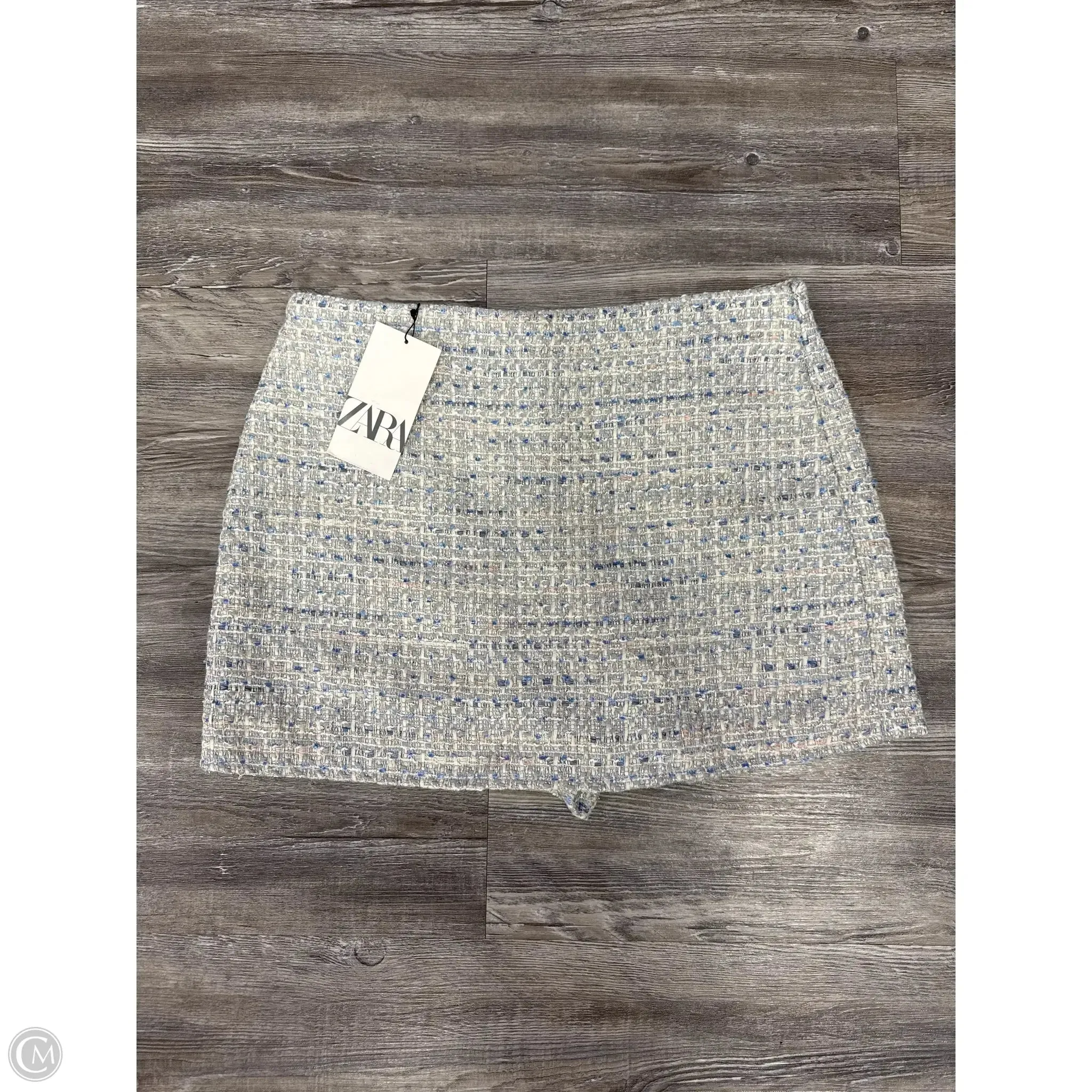 Skort By Zara In Blue, Size: L Detachable Detail Contoured Waist