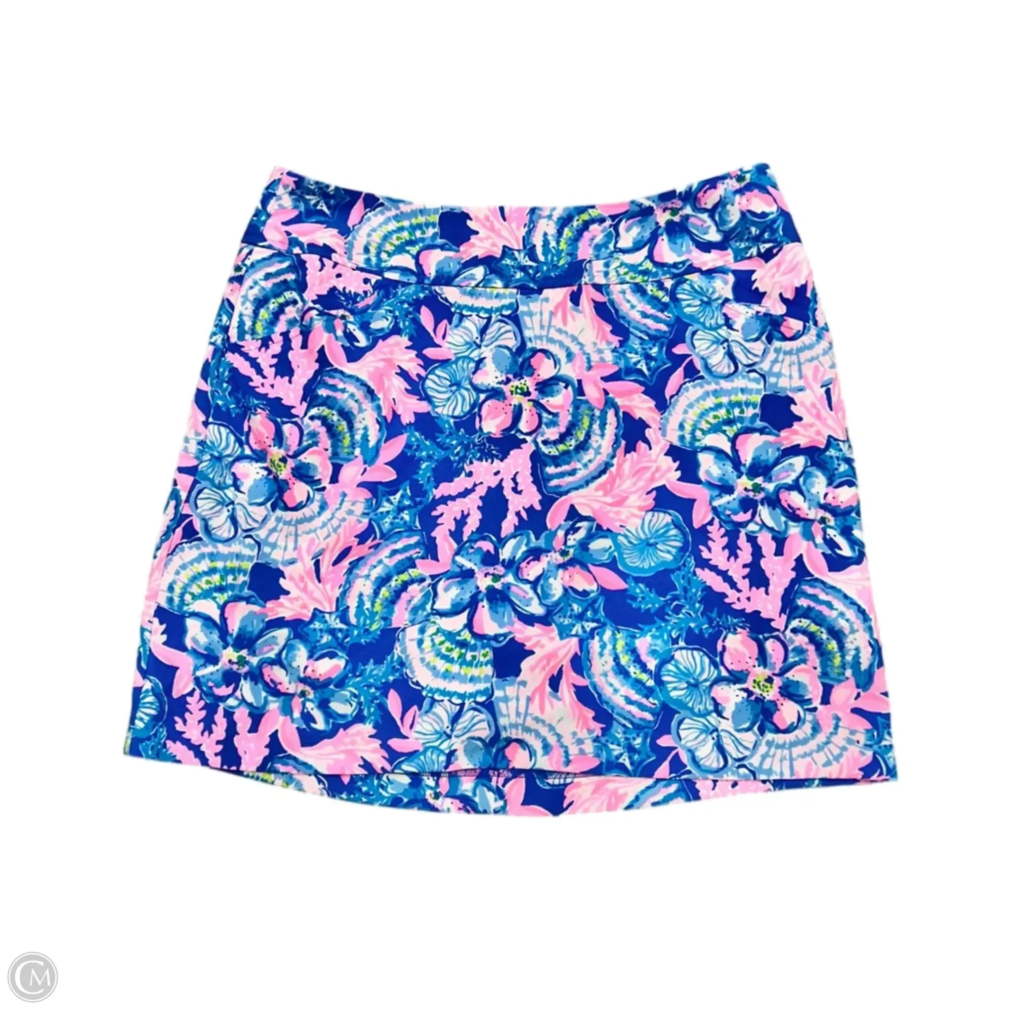 Skort Designer By Lilly Pulitzer In Blue & Pink, Size: 10 Sporty Casual Tear Resistant