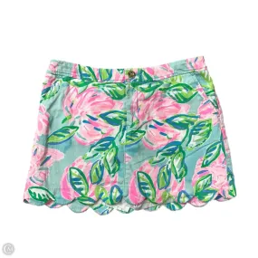 Graceful Look Skort Designer By Lilly Pulitzer In Blue & Pink, Size: 10