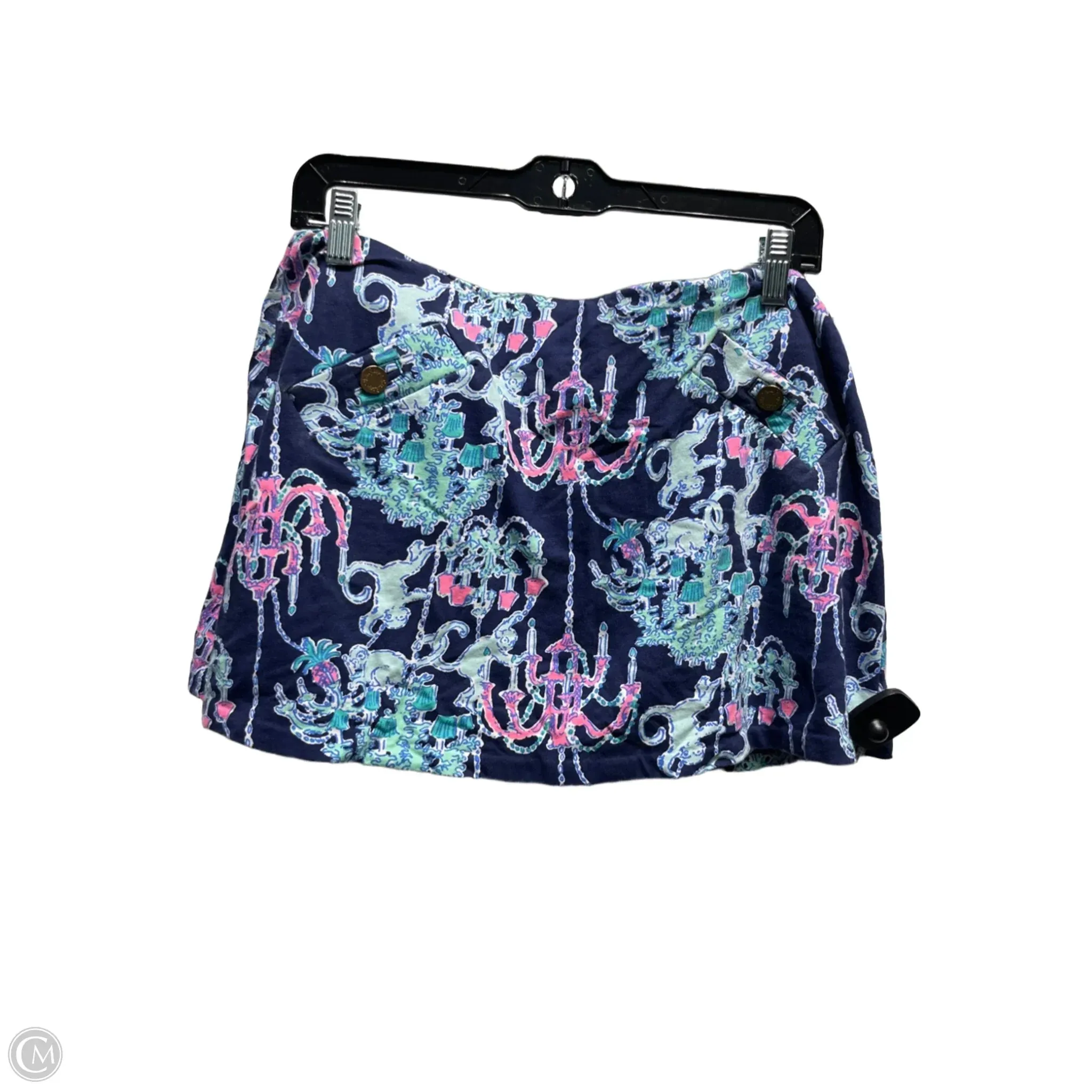 Skort Designer By Lilly Pulitzer In Blue & Pink, Size: S Luxury Feel