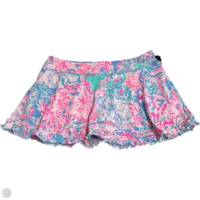 Skort Designer By Lilly Pulitzer In Blue & Pink, Size: Xl Clean Lines Collector??s Item