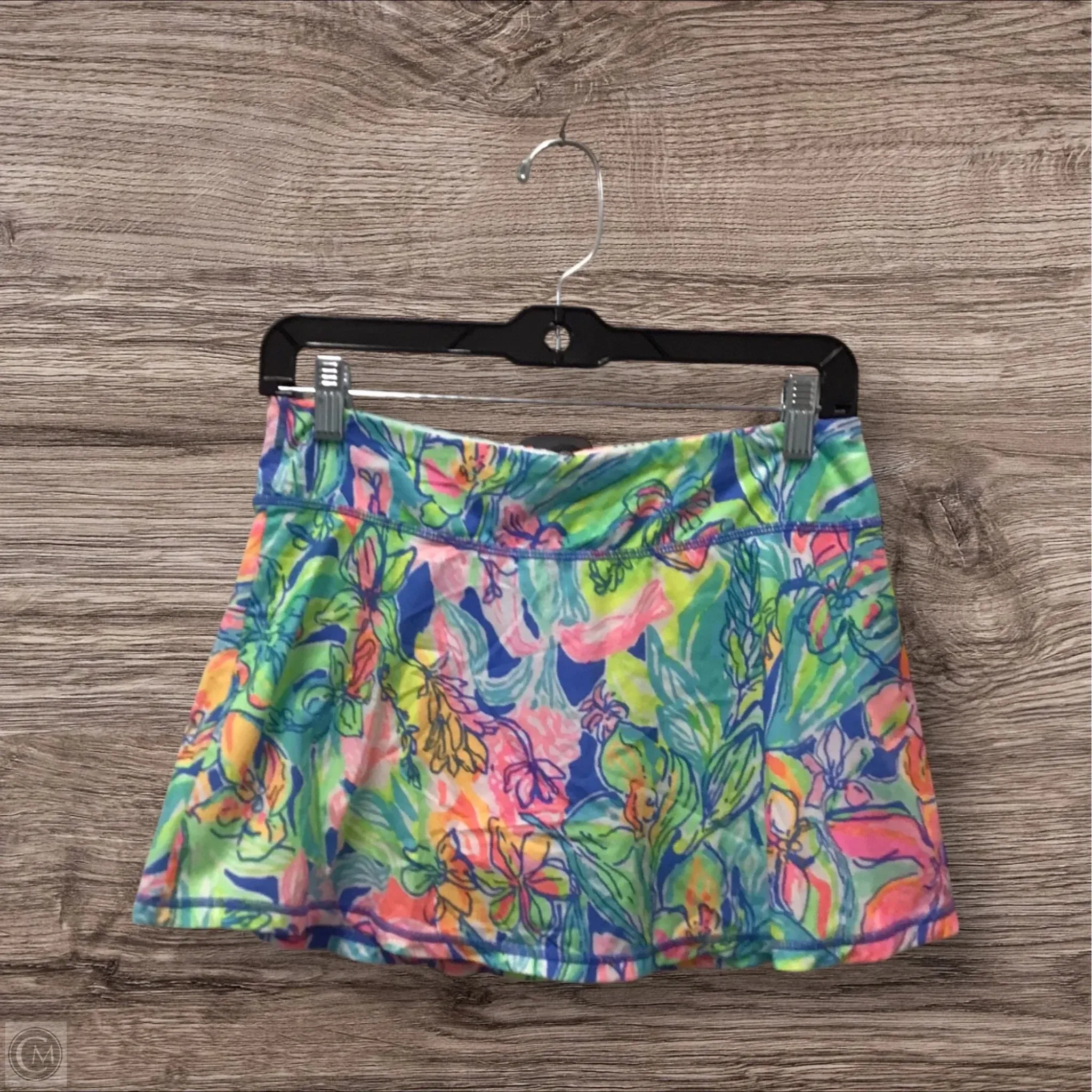 Celebrity Style Refined Texture Skort Designer By Lilly Pulitzer In Tropical Print, Size: Xs