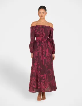 Skylar Off Shoulder Maxi Dress Sunset Glow