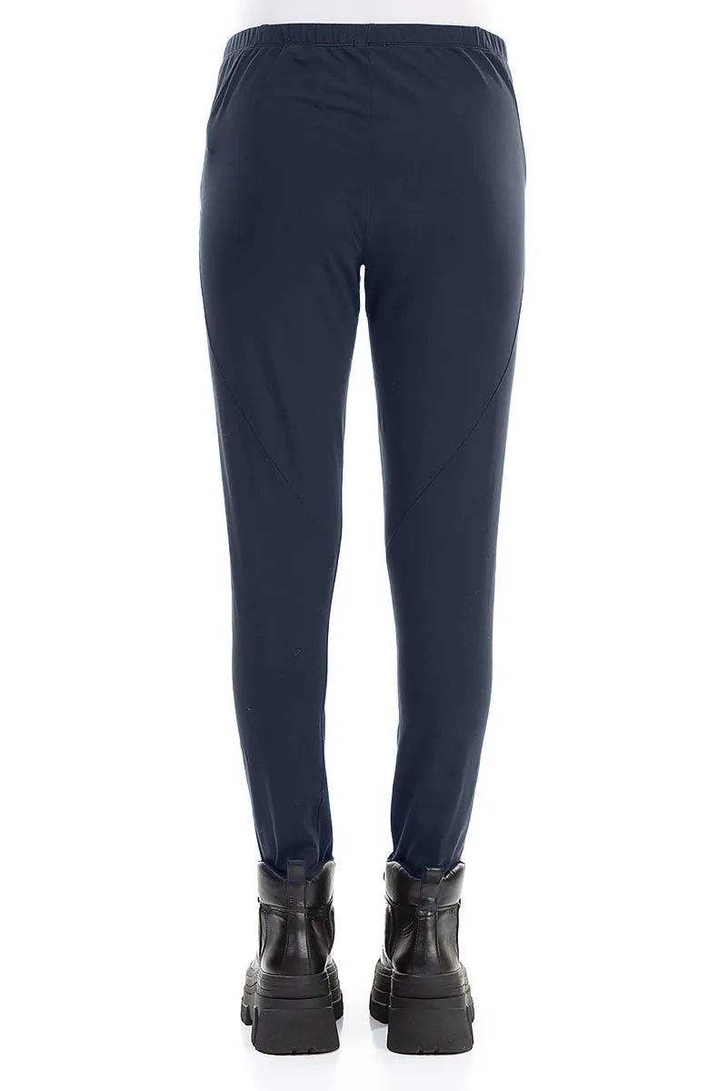 Functional Layers Slate Blue Cotton Leggings