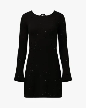 Open Back Knit Mini Dress Stretchable Perfect Mood