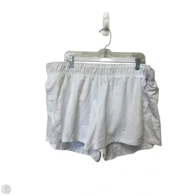 Non Restrictive Movement Athletic Shorts By Athletic Works In White, Size: 3x
