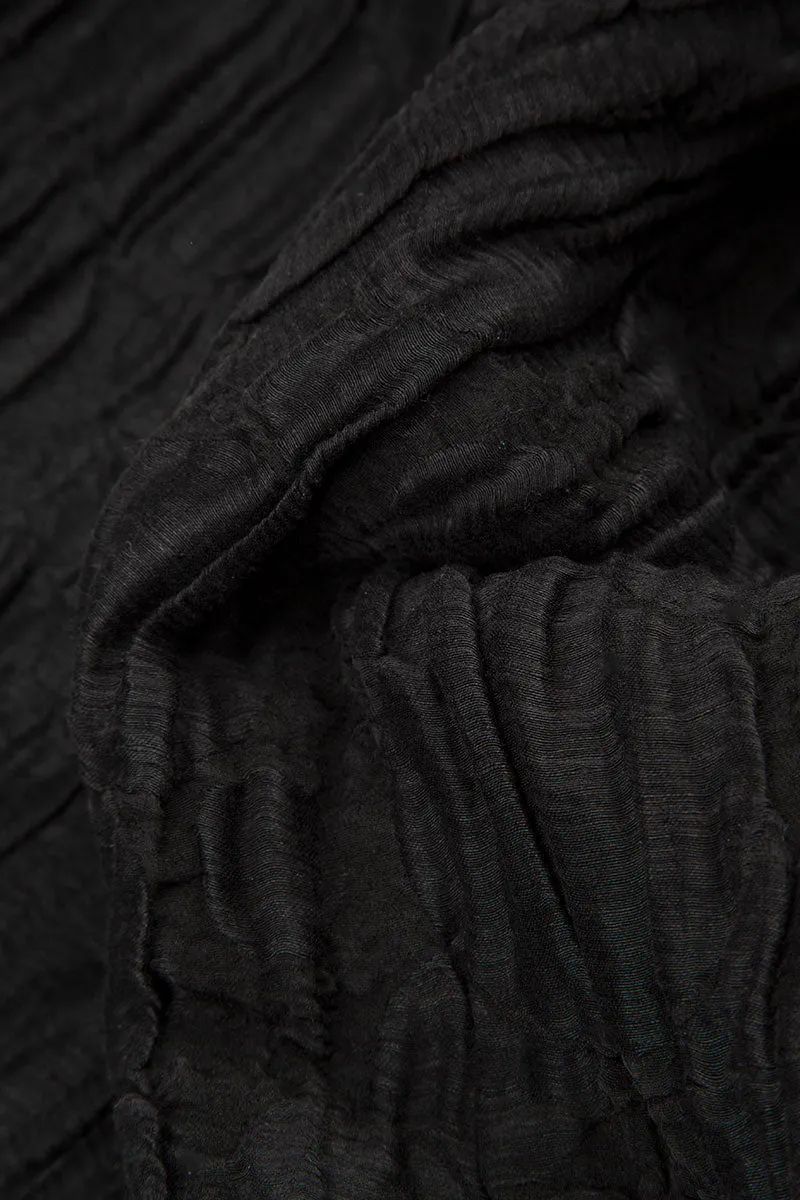 Cropped Taper Black Circle Silk Linen Trousers Versatile Fashion MultiPocketSystem