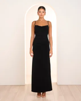 Emmeline Lace Trim Gown Relaxed work dress