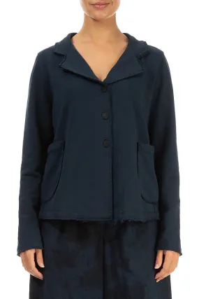 Collar Midnight Blue Cotton Jacket Shock Absorbent Padding Two Tone Design
