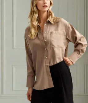 Mocha Modal Relaxed Shirt Ocean Fit