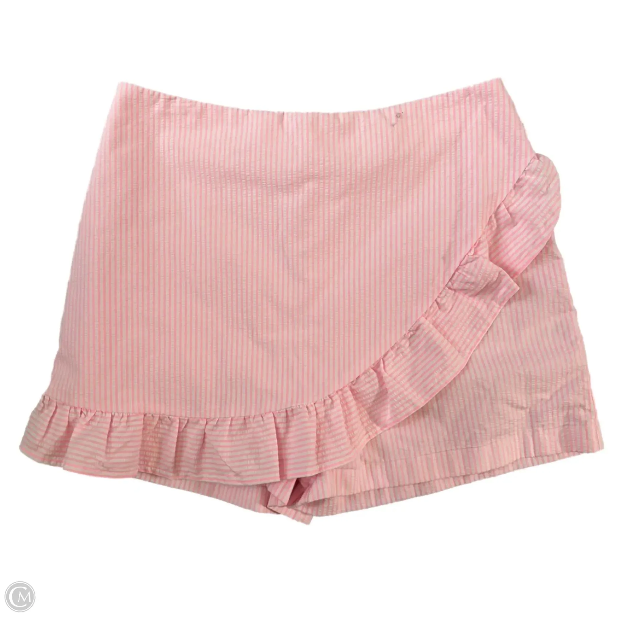 Skort Designer By Lilly Pulitzer In Striped Pattern, Size: 6 Sequined Finish