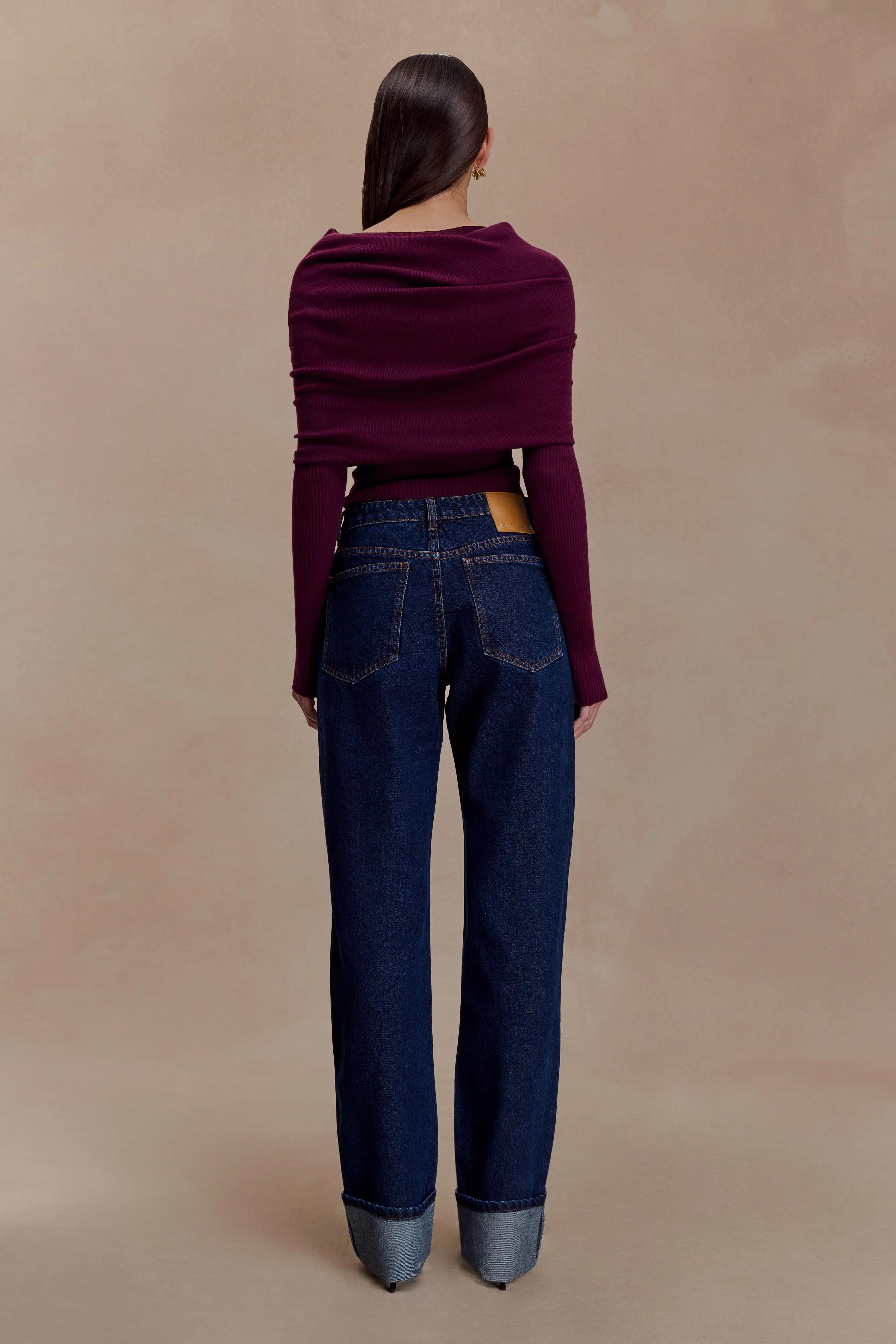 BreathableLining Kirralee Straight Leg Cuffed Jeans - Indigo Blue