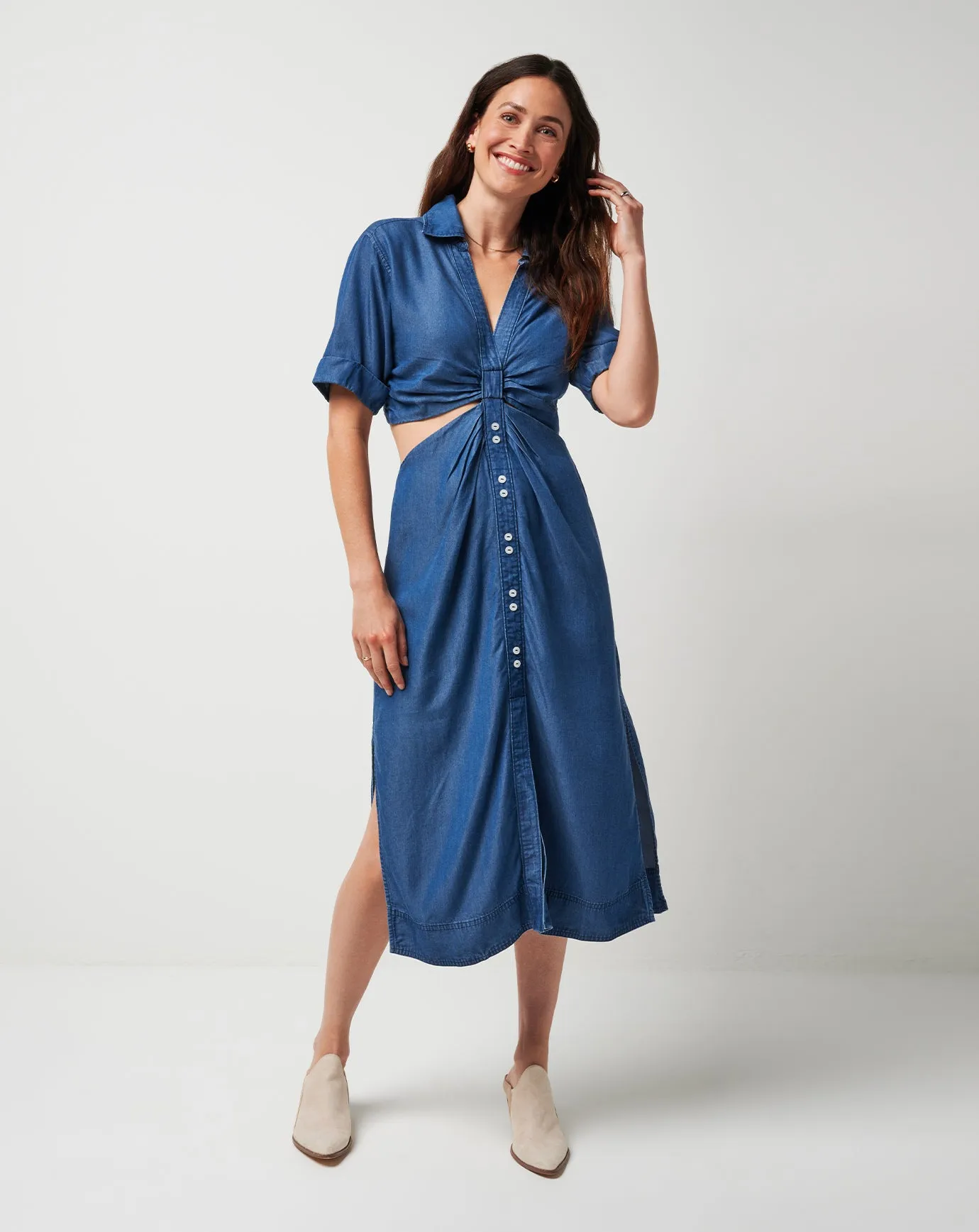 Feminine Movement Delicate Tone Old Havana Dress