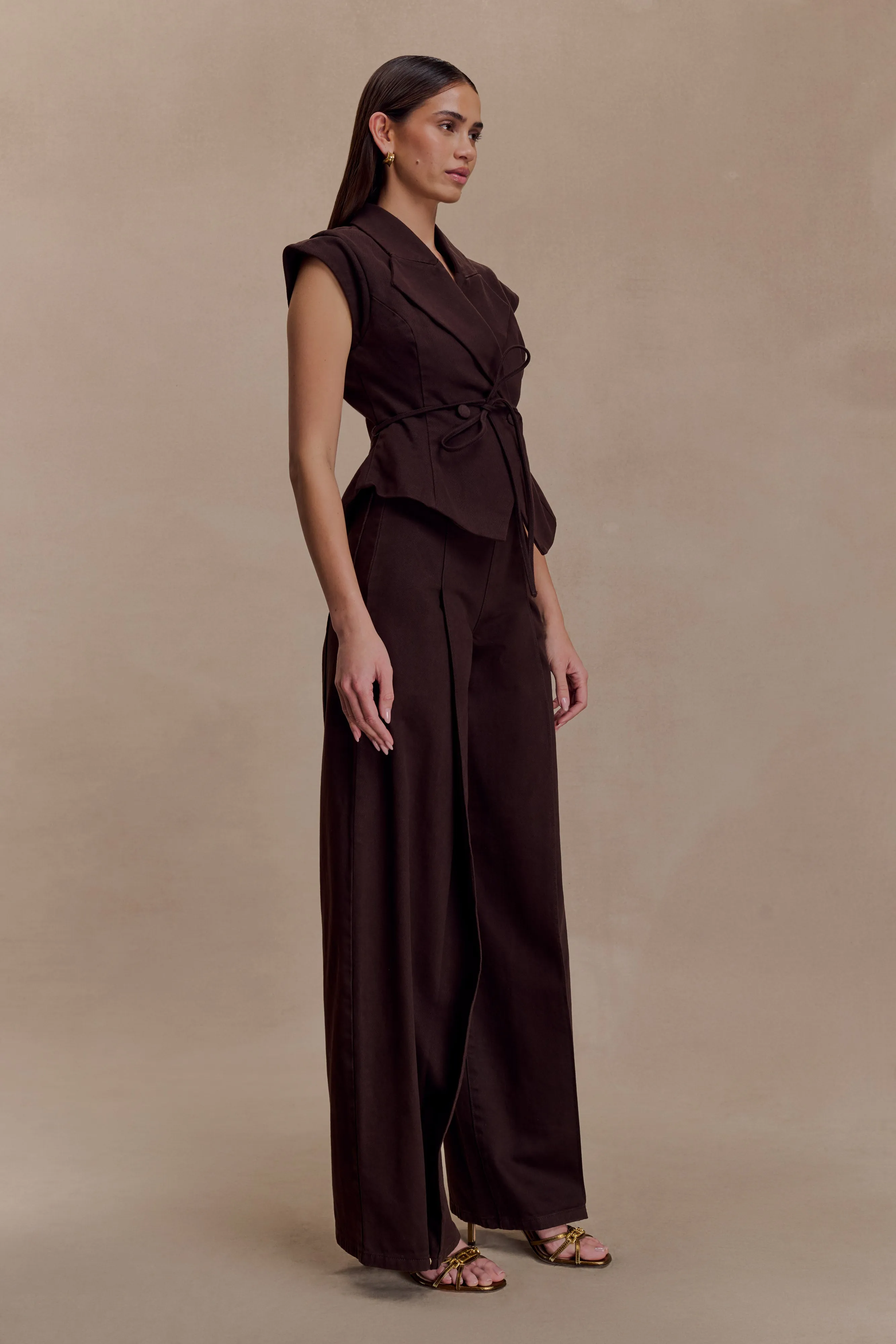 Beatrix High Rise Denim Jeans - Chocolate Quick Layering